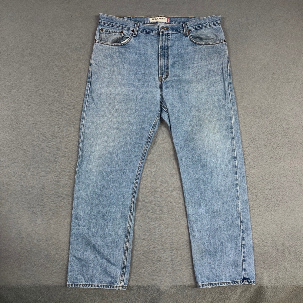 Levis Jeans Mens 40x32 Blue 505 Regular Fit Straight Leg Stretch Denim Y2K